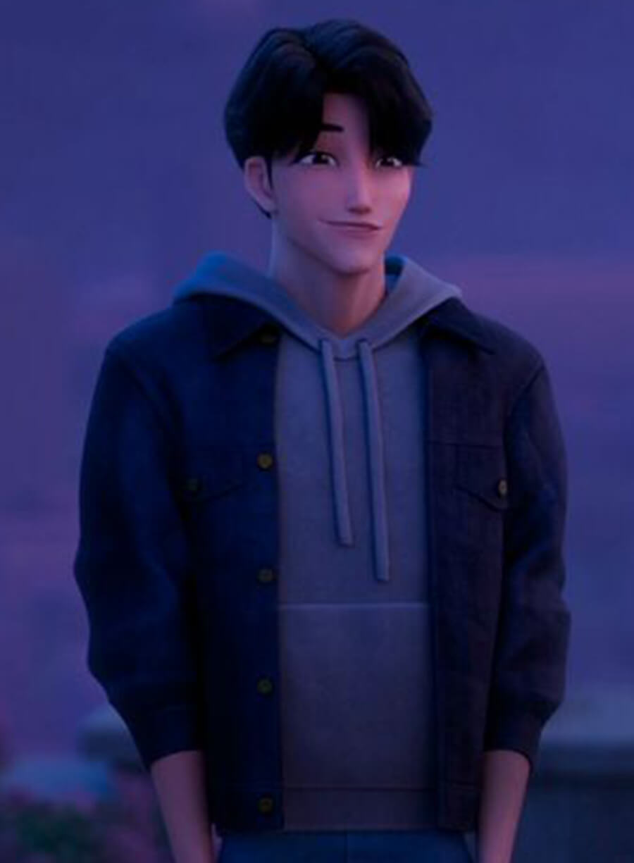 Harpoon Jinu Inspired Blue Leather Jacket - KPop Demon Hunters Style