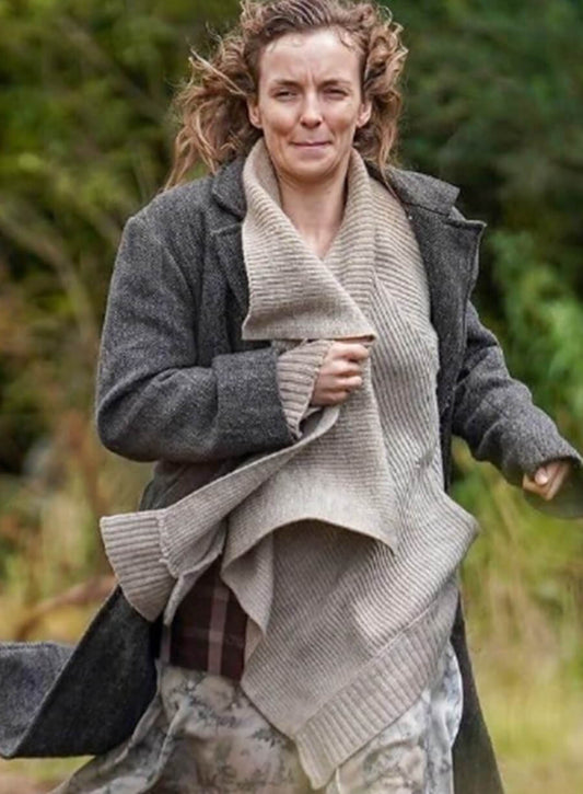 Harpoon Jodie Comer Inspired Grey Coat - 28 Years Later Style