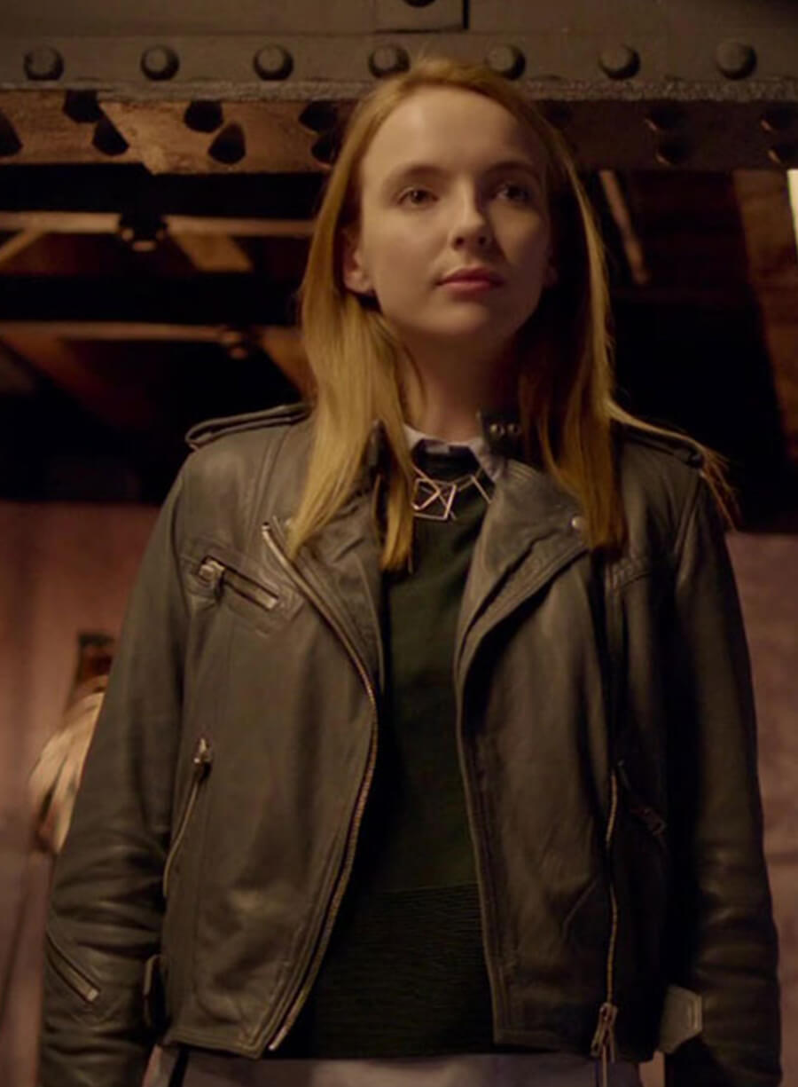 Harpoon Kate Parks Inspired Grey Leather Jacket - Doctor Foster Style