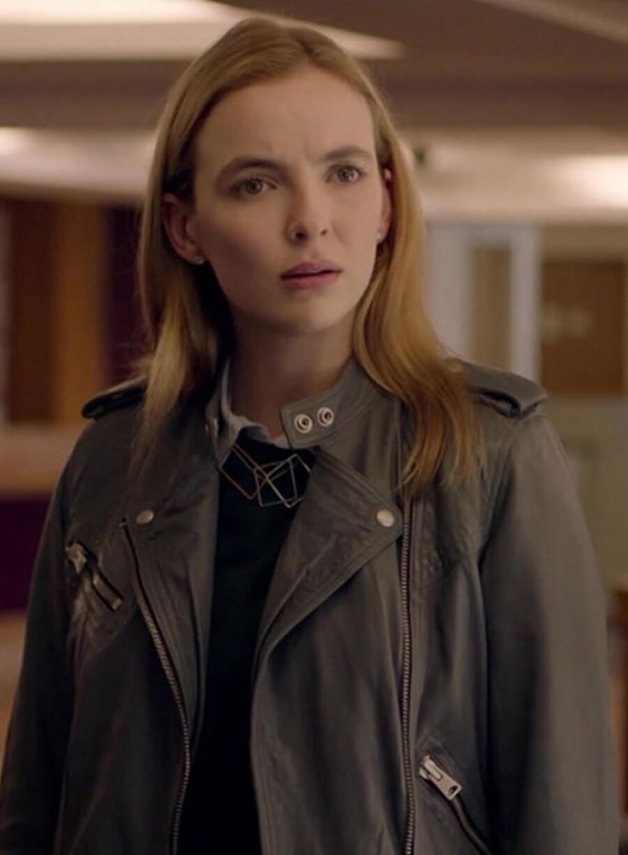 Harpoon Kate Parks Inspired Grey Leather Jacket - Doctor Foster Style