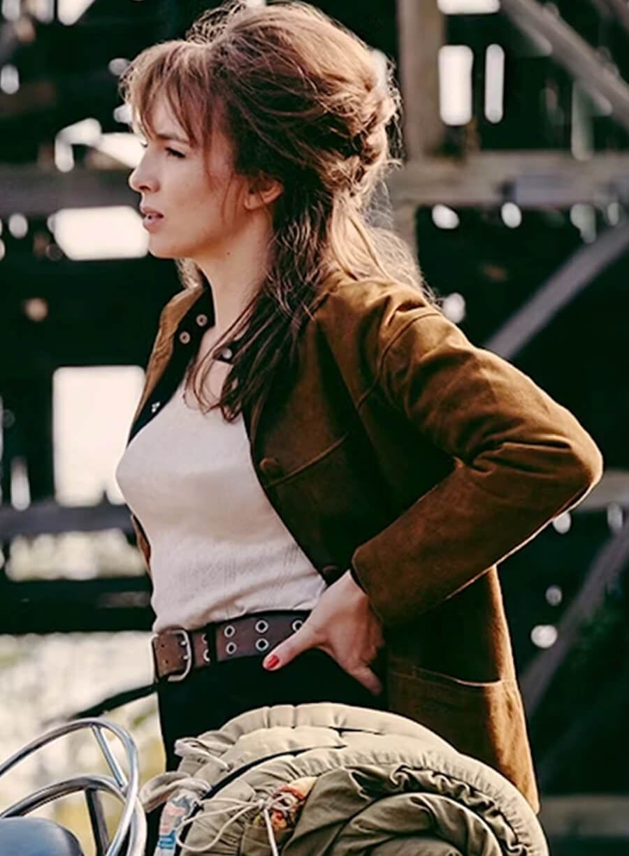 Harpoon Kathy Inspired Brown Biker Jacket - The Bikeriders Style