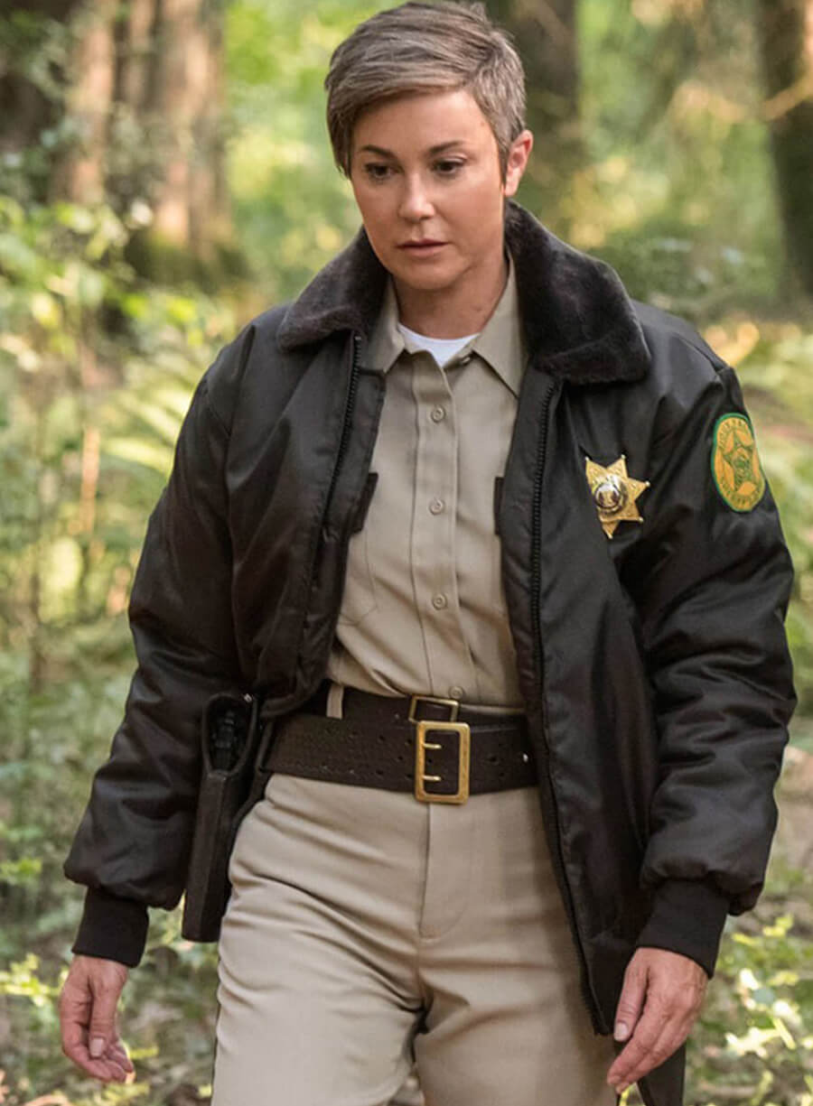 Harpoon Sheriff Jody Mills Inspired Brown Parachute Fabric Leather Jacket - Supernatural Tv Series Style