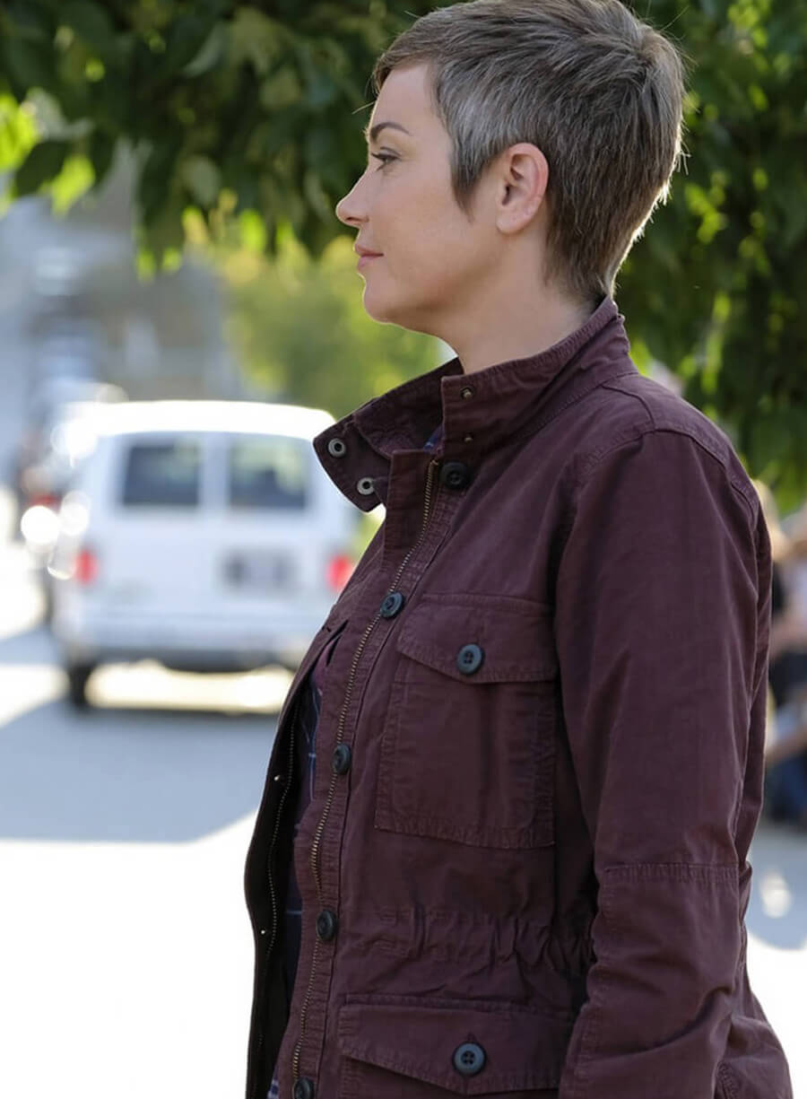 Harpoon Sheriff Jody Mills Inspired Maroon Cotton Fabric Cotton Jacket - Supernatural Tv Series Style