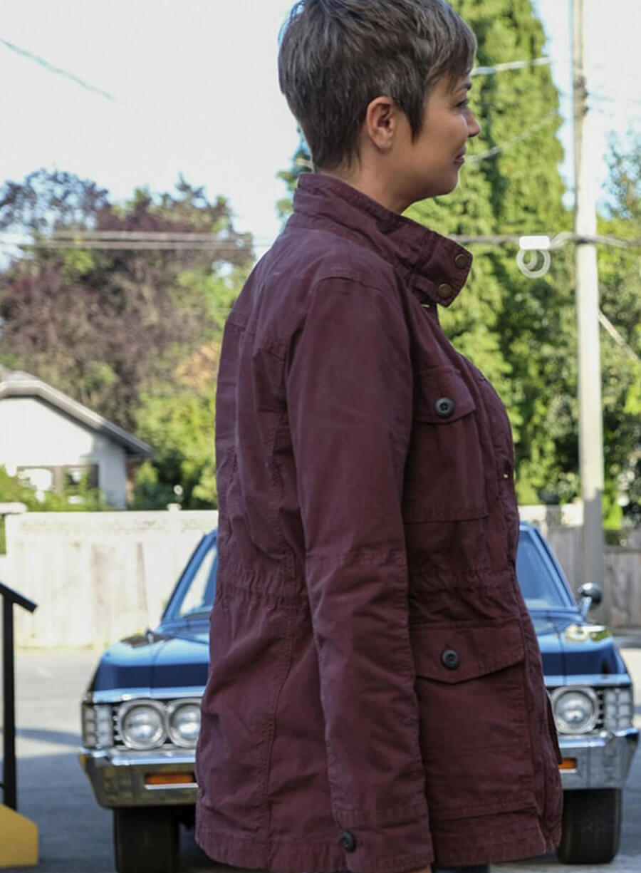 Harpoon Sheriff Jody Mills Inspired Maroon Cotton Fabric Cotton Jacket - Supernatural Tv Series Style