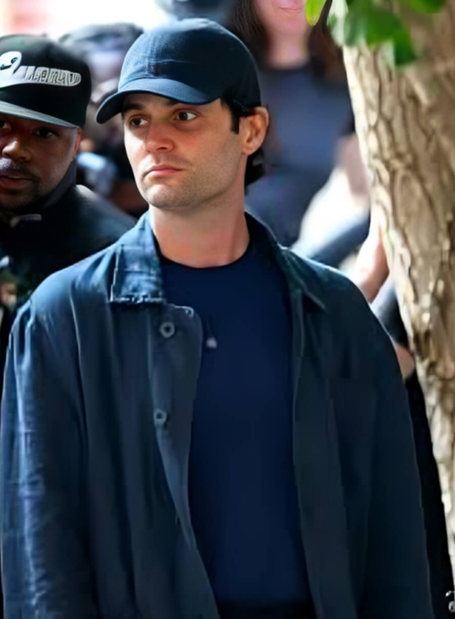 Harpoon Joe Goldberg Inspired Blue Cotton Fabric Cotton Jacket - You Tv Series Style