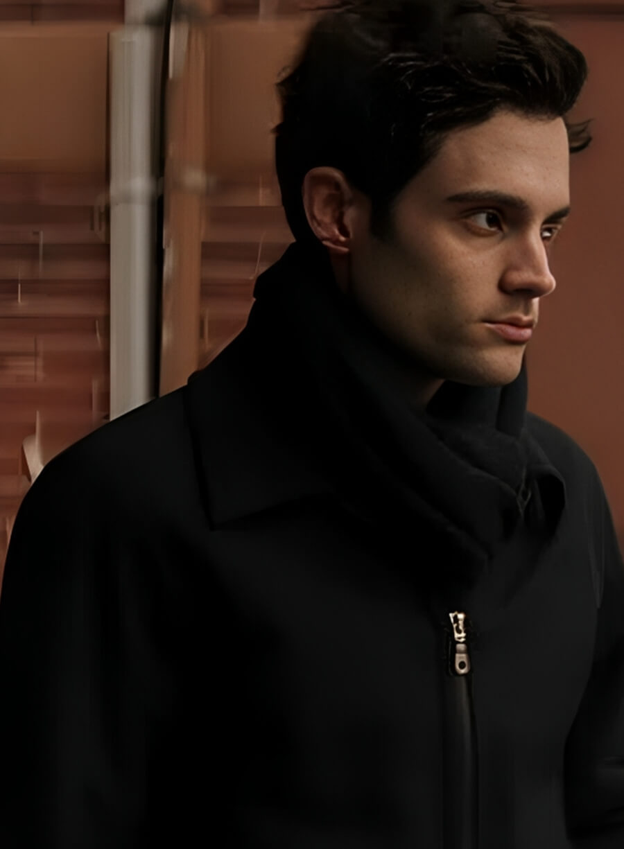 Harpoon Joe Goldberg Inspired Black Fabric Leather Jacket - You Tv Series Style