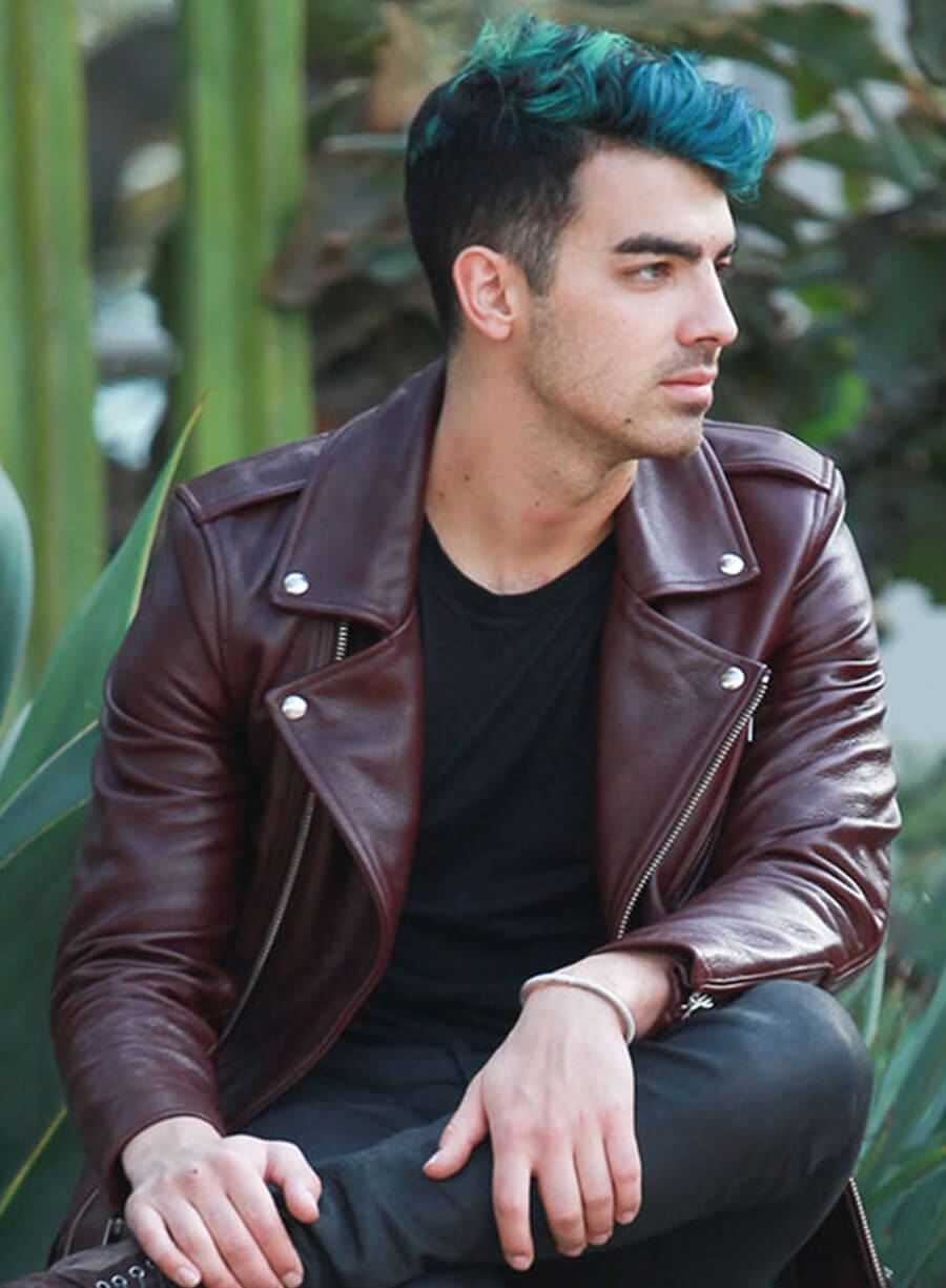 Harpoon Joe Jonas Maroon Inspired Maroon Leather Jacket