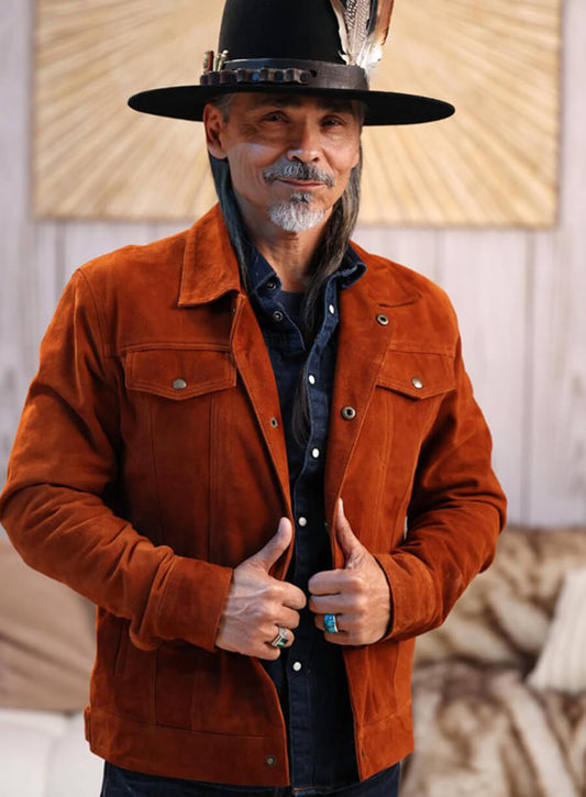 Harpoon Joe Leopharn Inspired Brown Leather Jacket - Dark Winds Style
