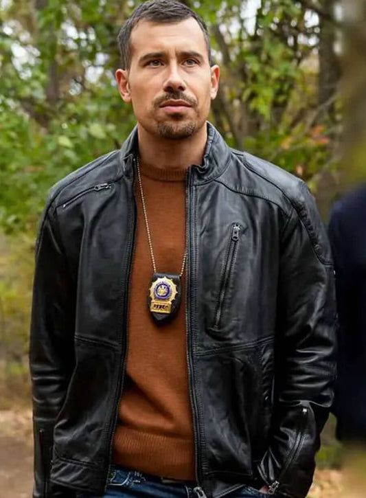 Harpoon Joe Velasco Inspired Black Leather Jacket - Superman 2025 Style
