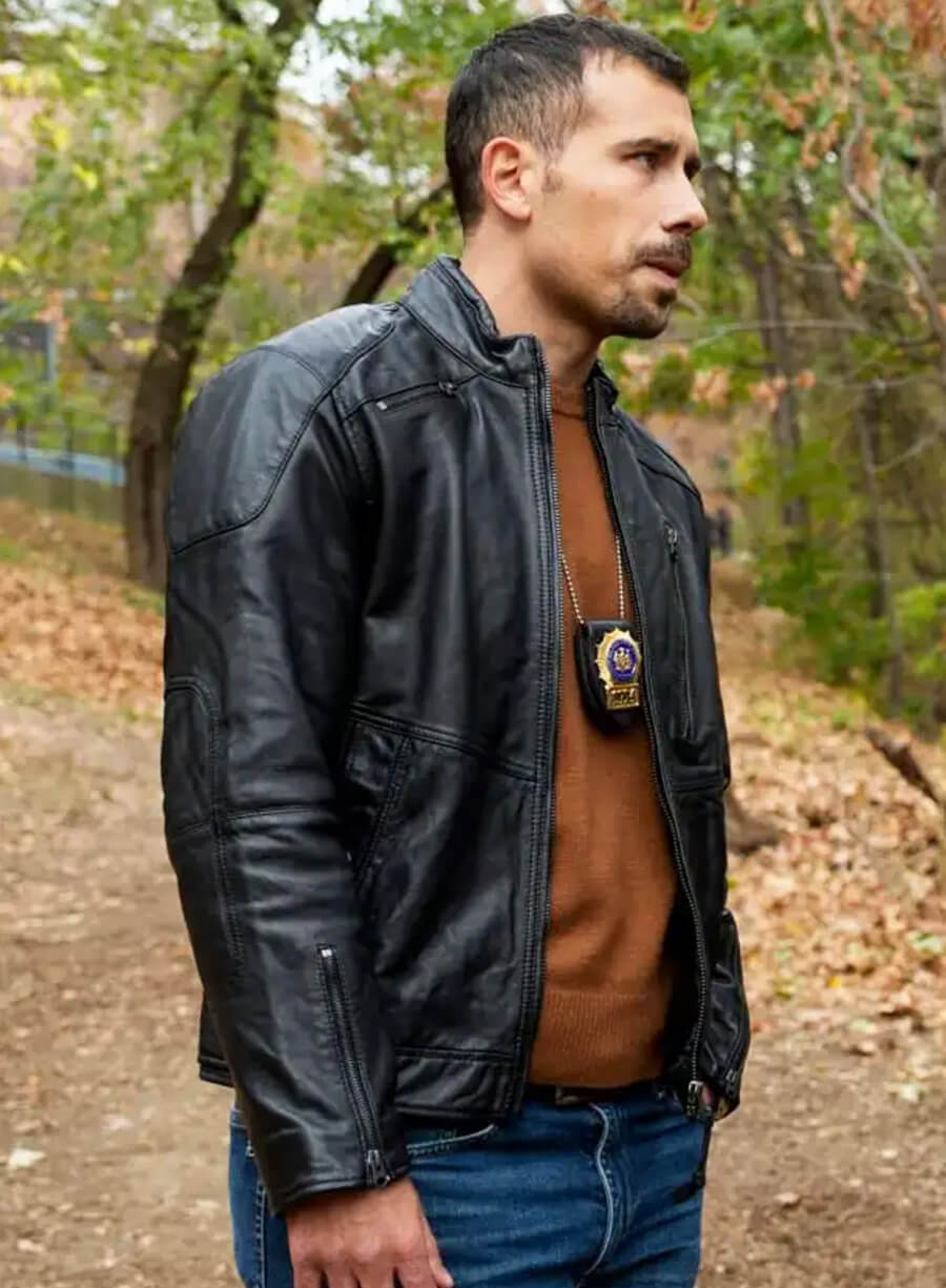 Harpoon Joe Velasco Inspired Black Leather Jacket - Superman 2025 Style