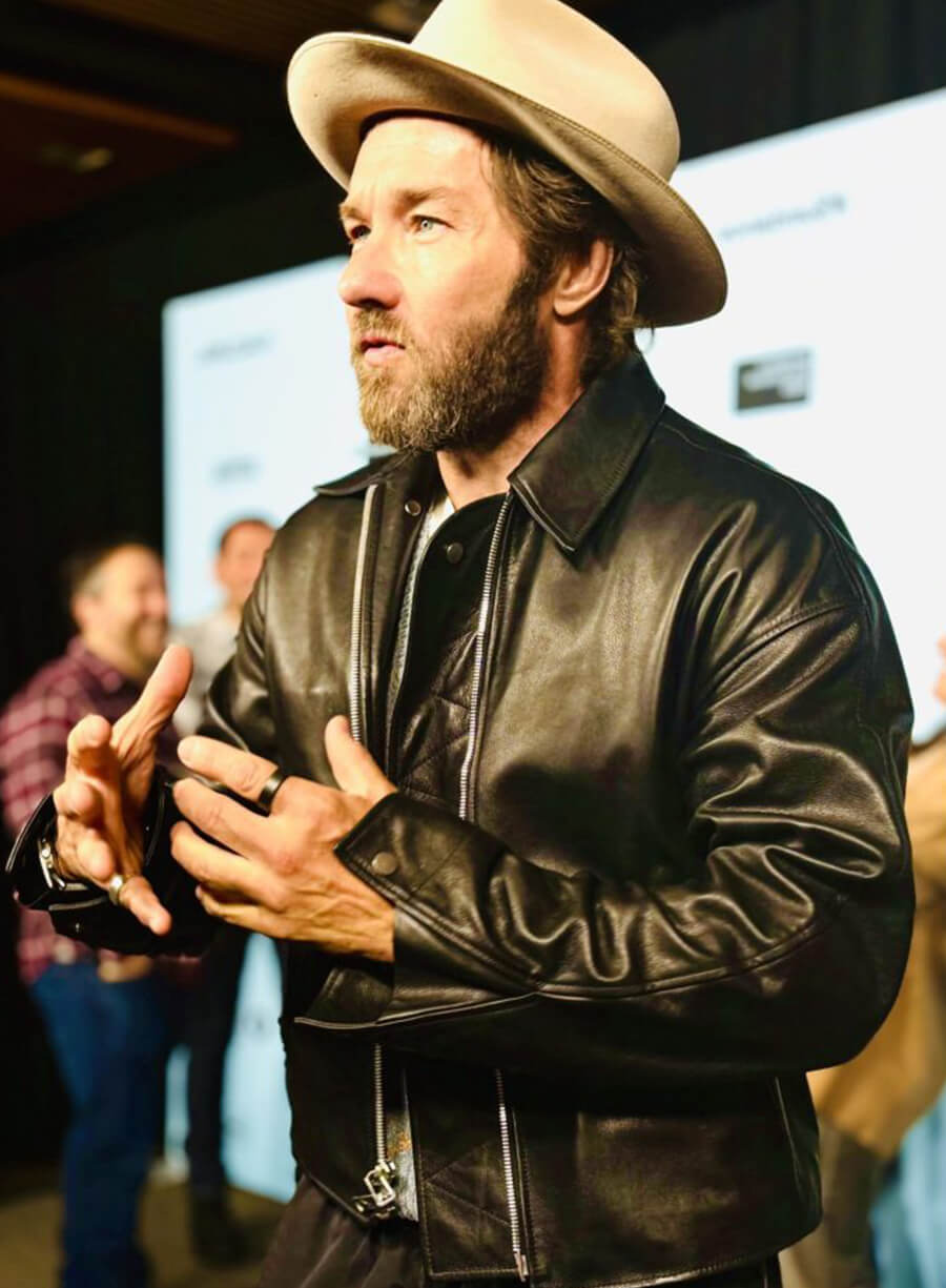 Harpoon Joel Edgerton Inspired Black Real Leather Leather Jacket - Train Dreams Style