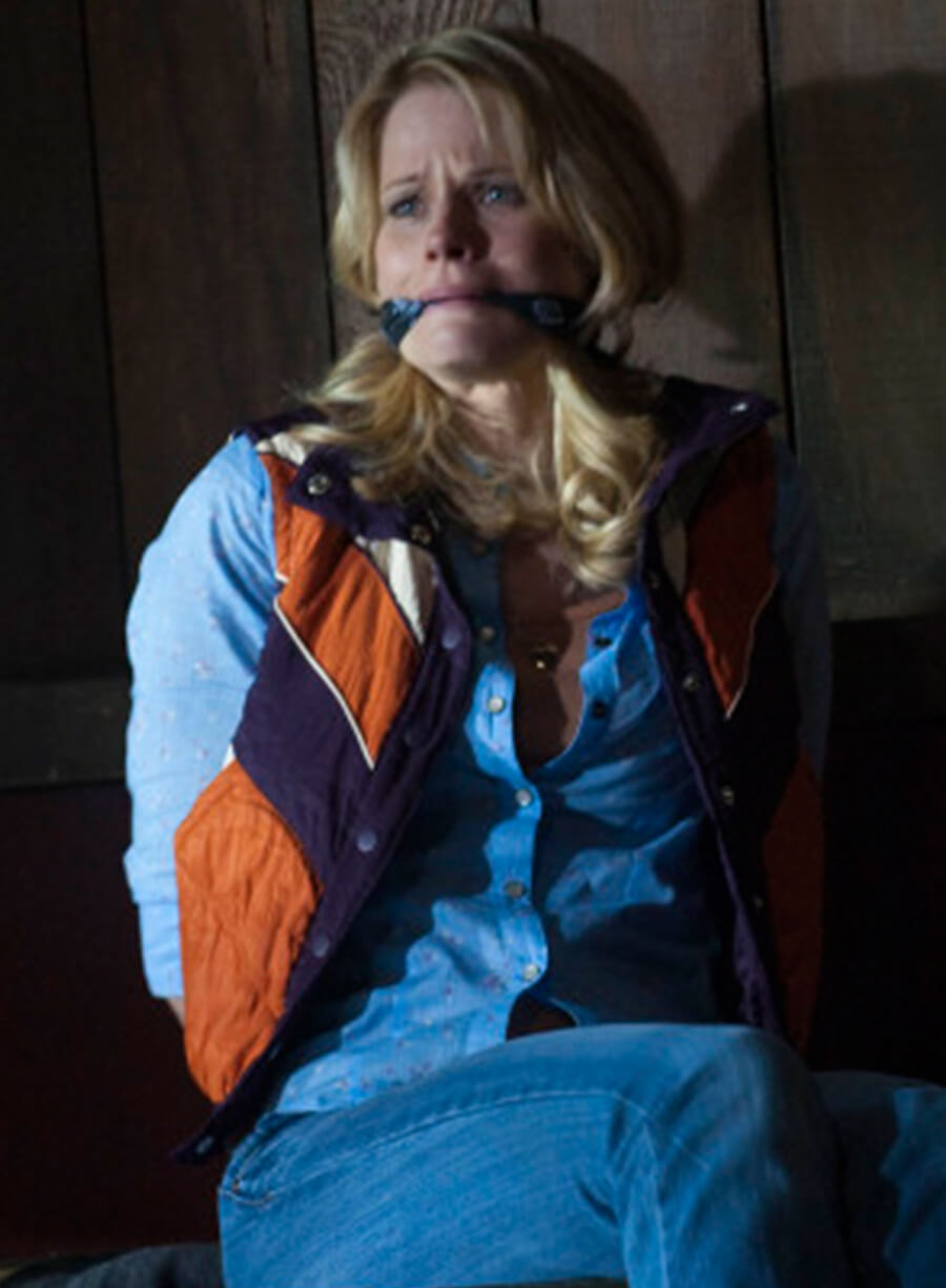 Harpoon Ava Crowder Inspired Multicolor Parachute Fabric Leather Jacket - Justified Style