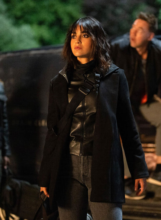 Harpoon Joey Inspired Black Wool Coat - Abigail 2024 Style