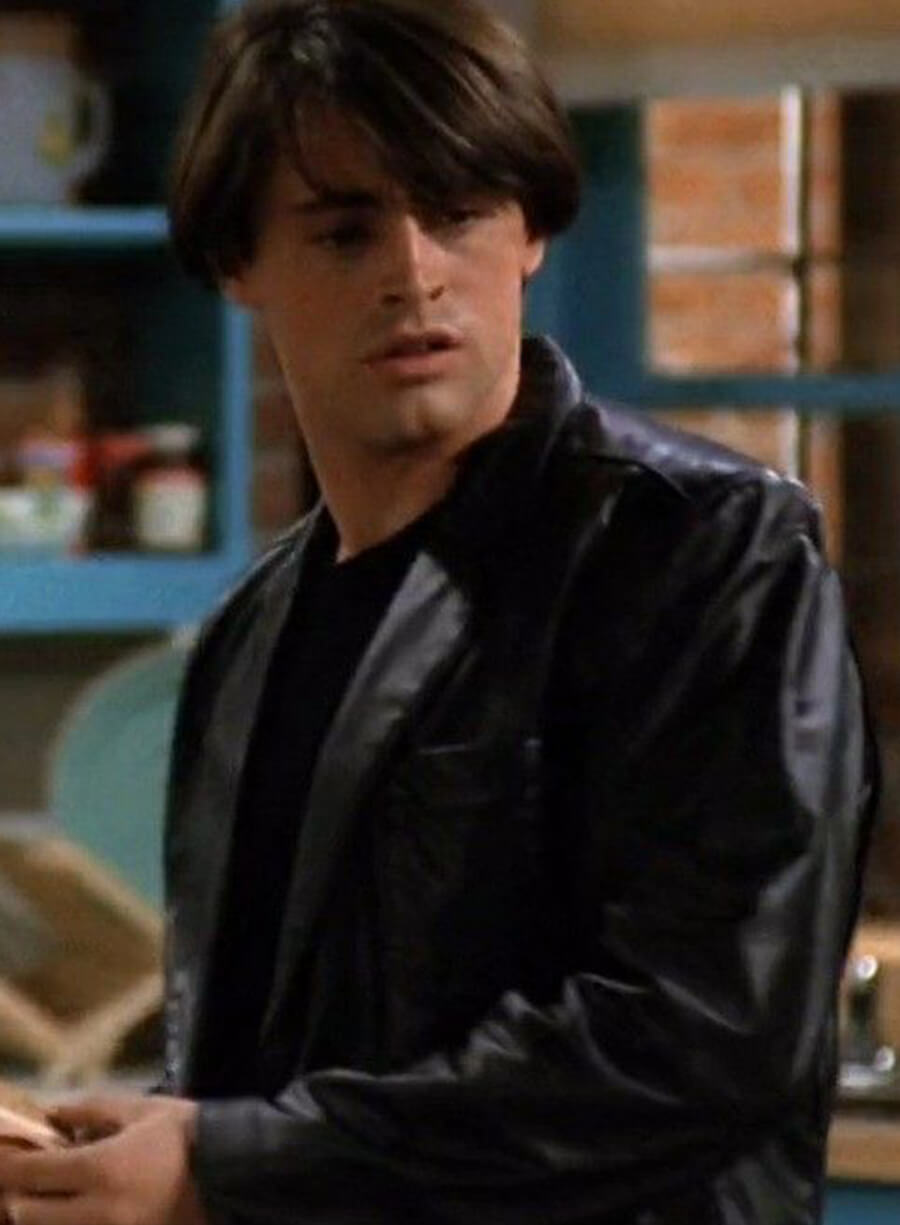Harpoon Joey Tribbiani Inspired Black Real Leather Leather Jacket - Friends Style