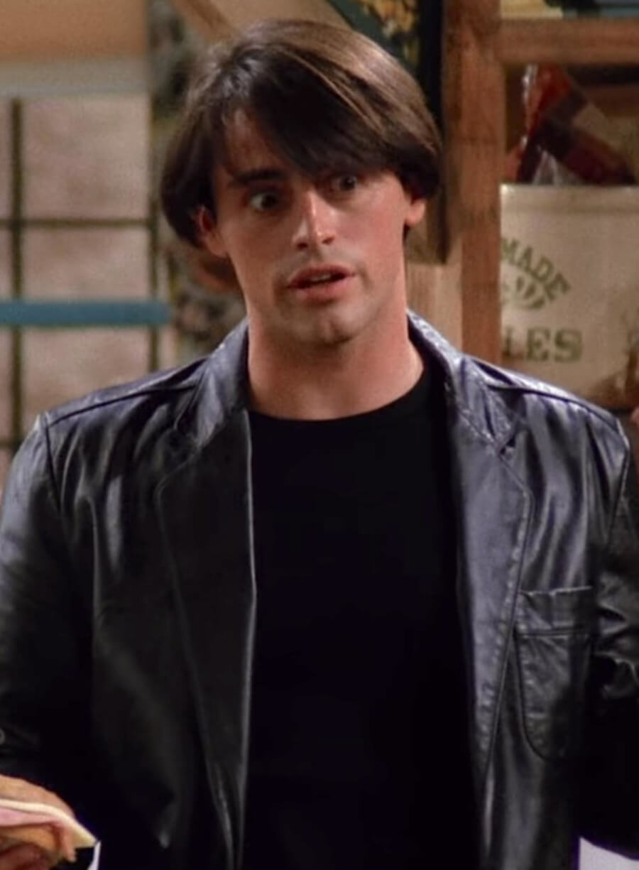 Harpoon Joey Tribbiani Inspired Black Real Leather Leather Jacket - Friends Style