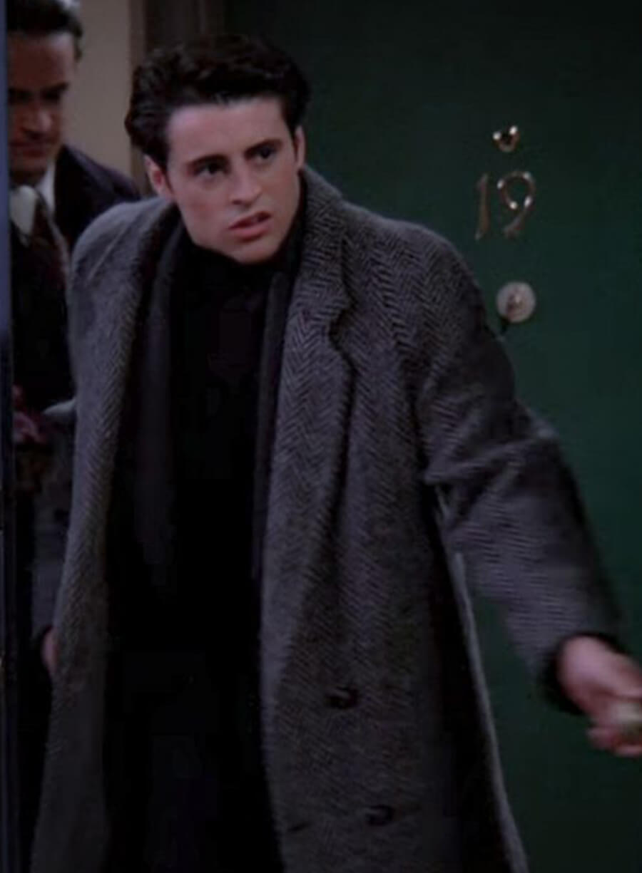 Harpoon Joey Tribbiani Inspired Brown Wool Fabric Coat - Friends Style