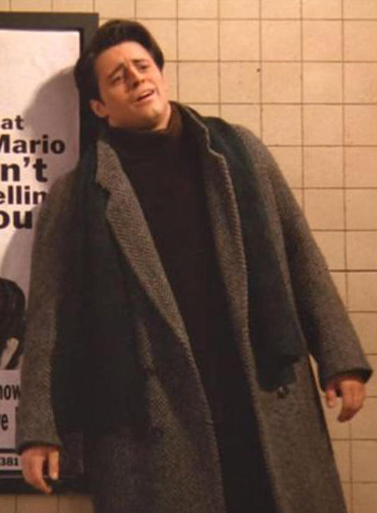 Harpoon Joey Tribbiani Inspired Brown Wool Fabric Coat - Friends Style