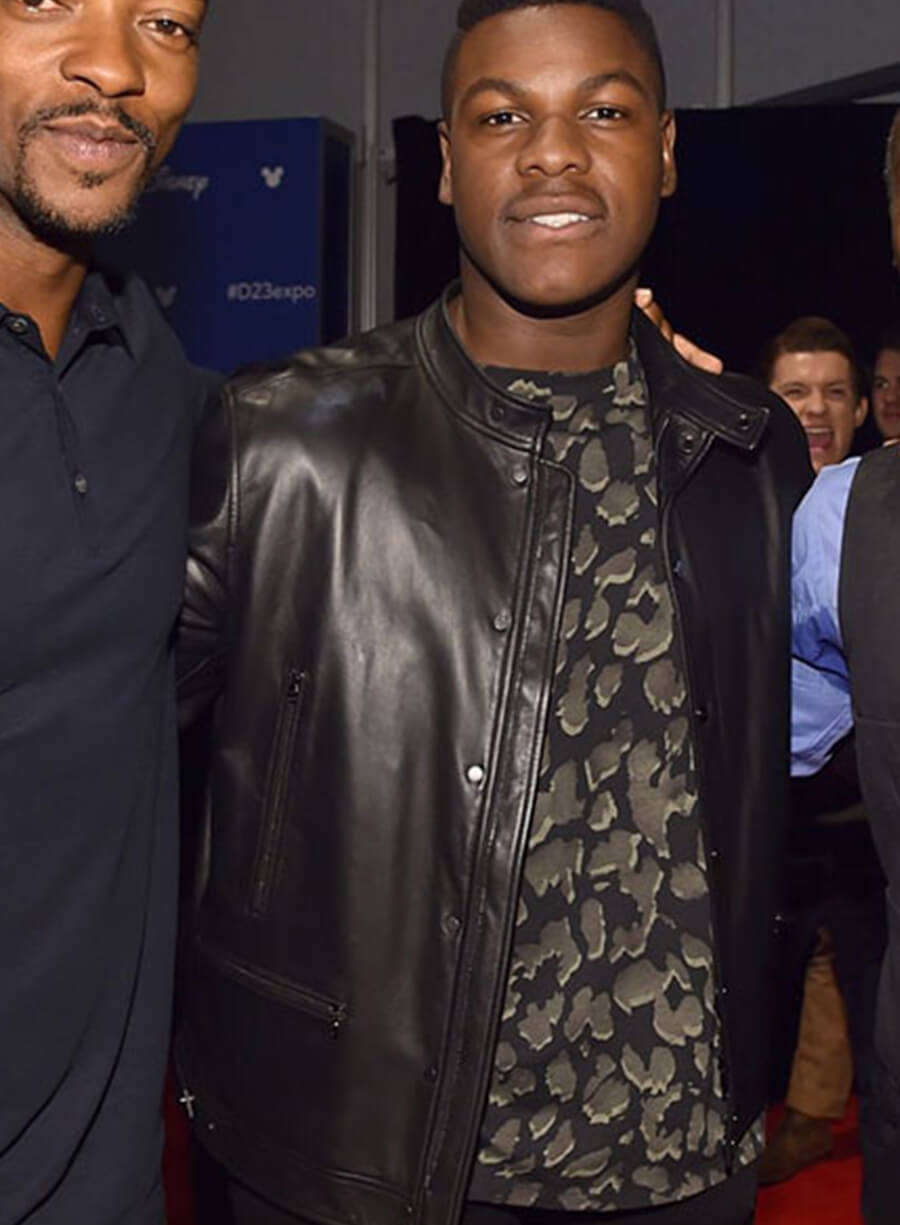 Harpoon John Boyega Inspired Black Real Leather Leather Jacket