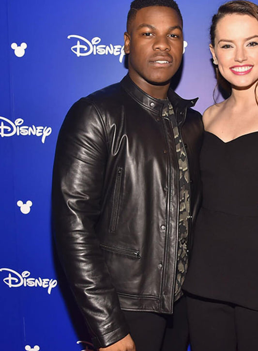Harpoon John Boyega Inspired Black Real Leather Leather Jacket