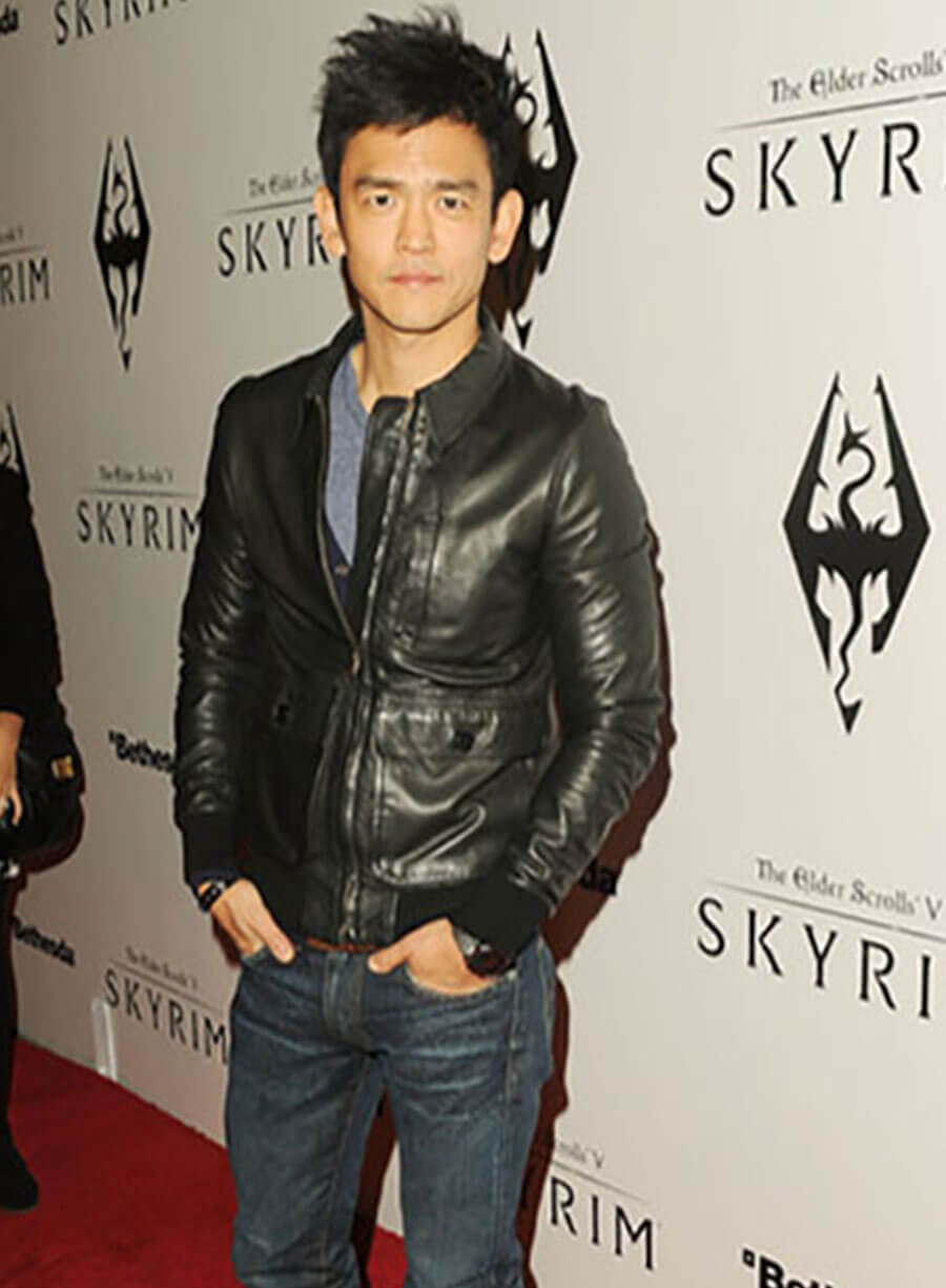Harpoon John Cho Inspired Black Real Leather Leather Jacket