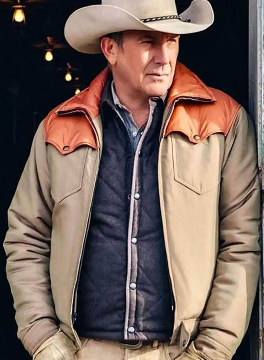 John Dutton Yellowstone Beige Cotton Jacket