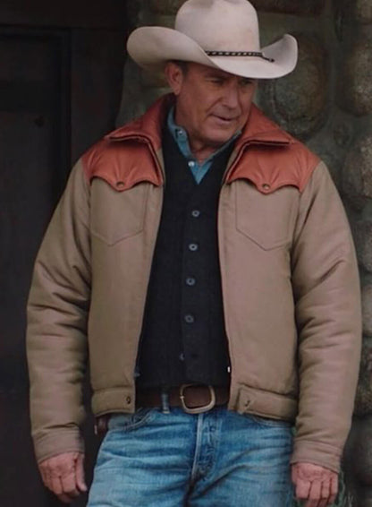John Dutton Yellowstone Beige Cotton Jacket