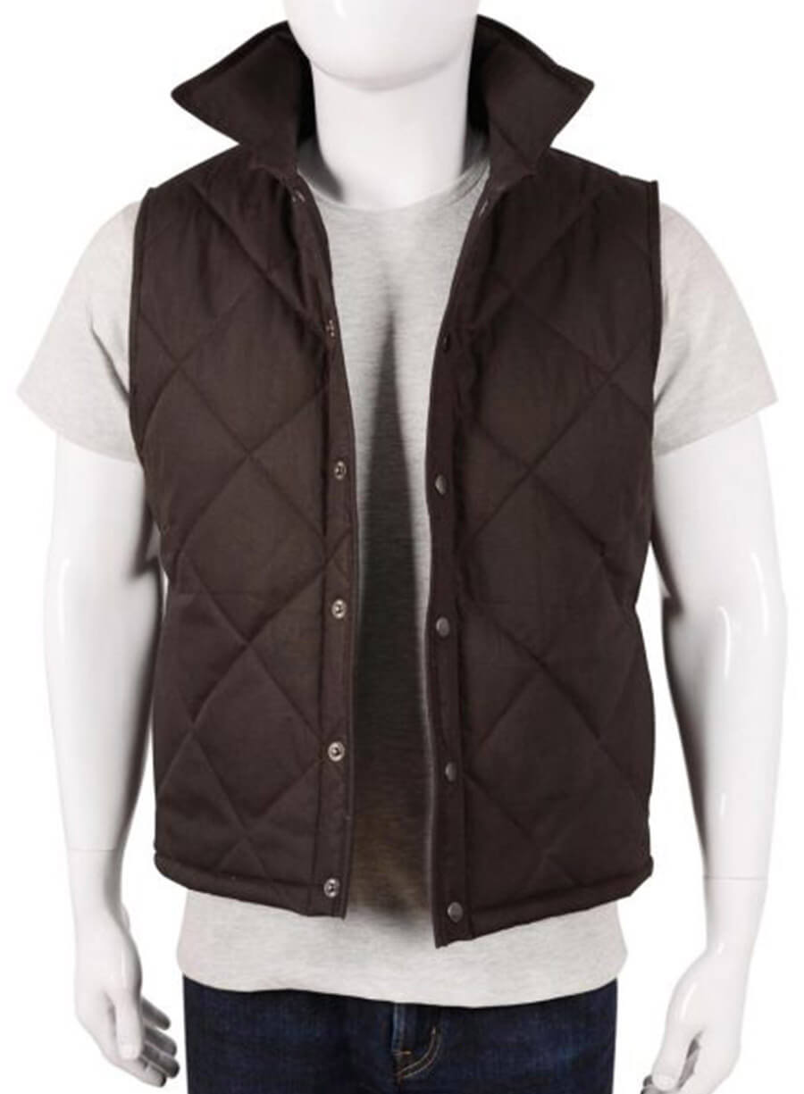 John Dutton Yellowstone Brown Quilted Vest