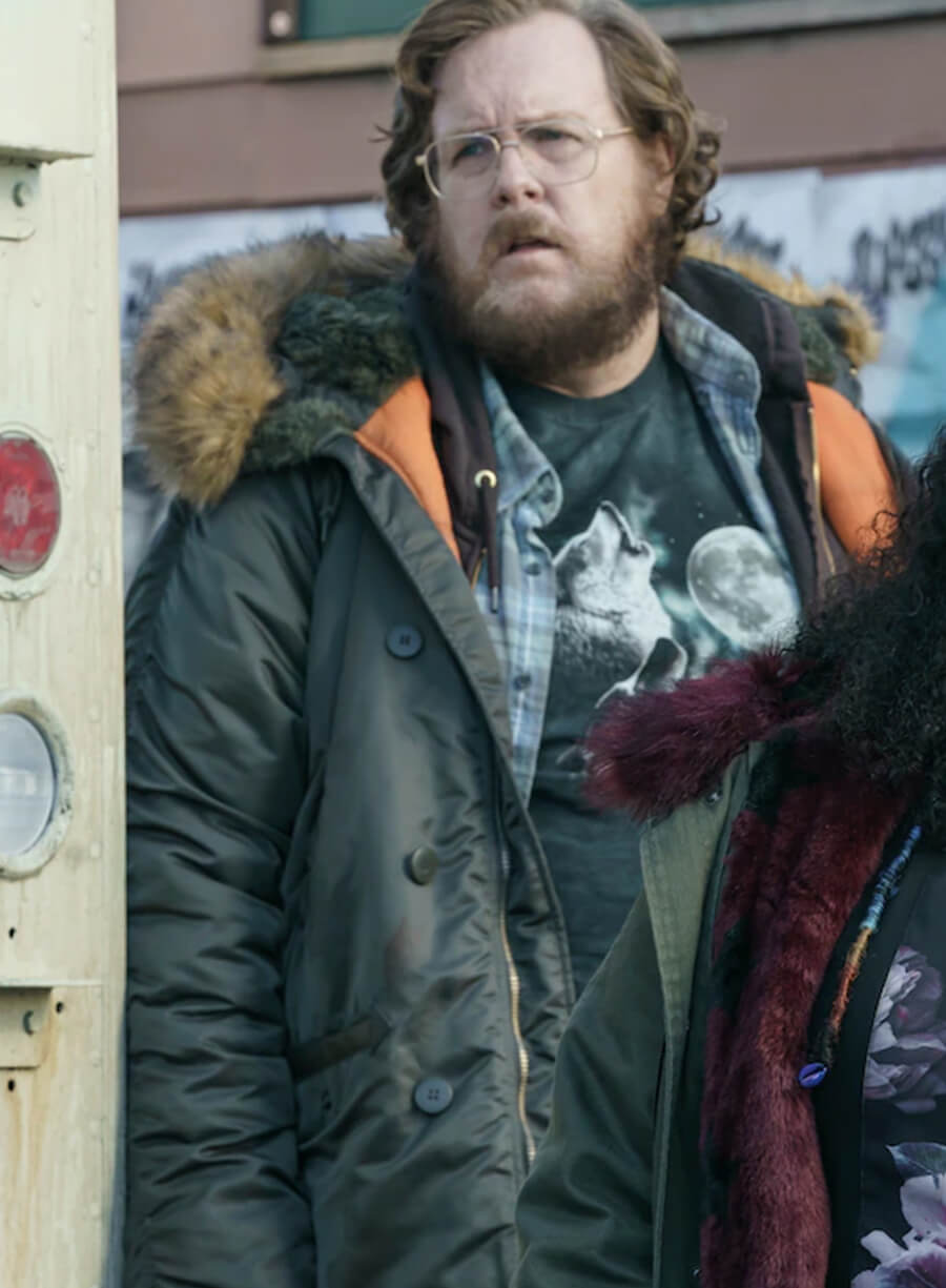 Harpoon John Economos Inspired Green Hooded Jacket - Peacemaker Style