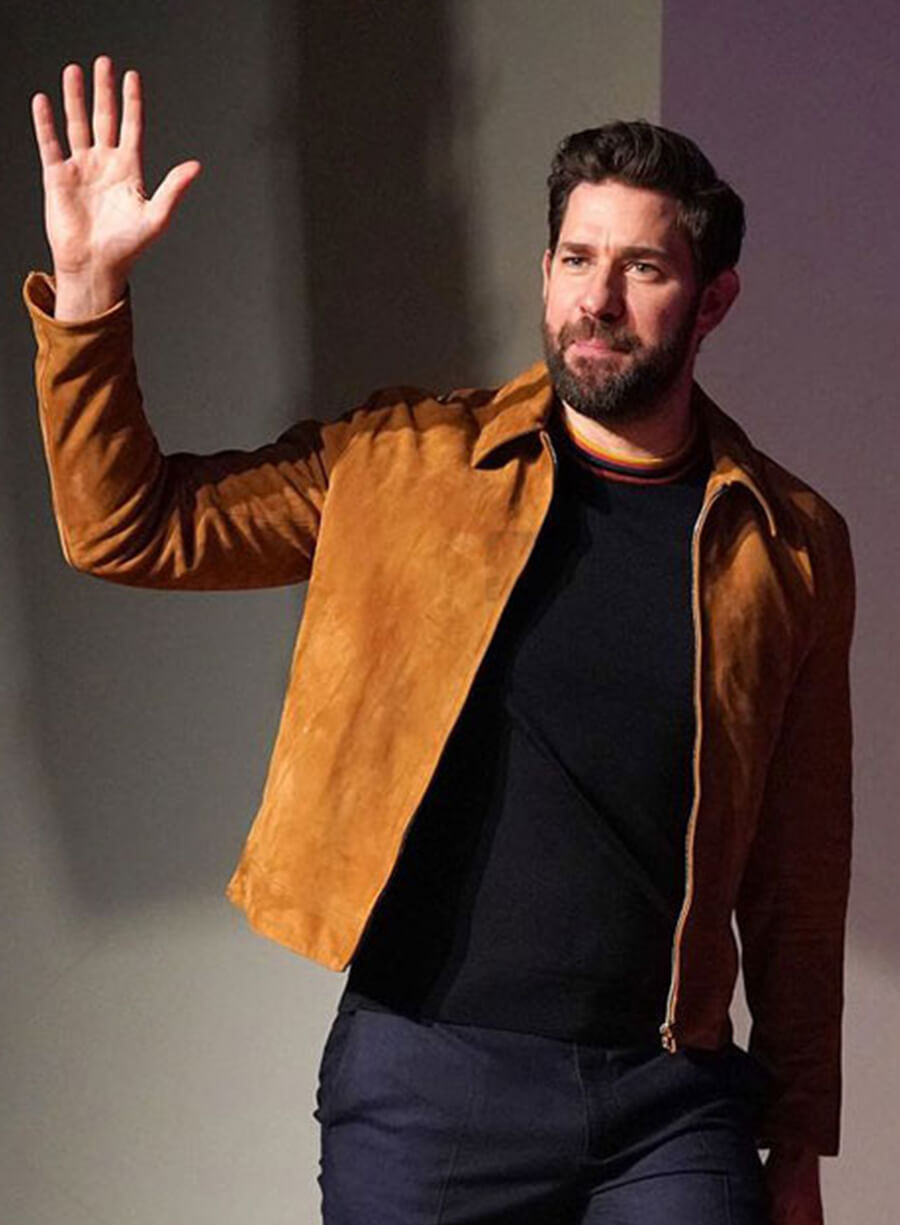 Harpoon John Krasinski Suede Inspired Brown Leather Jacket