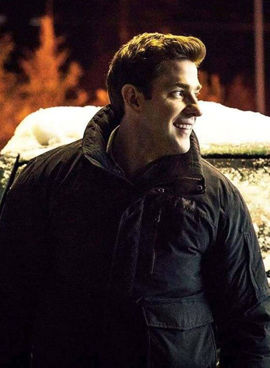 Harpoon John Krasinski Inspired Black Cotton Fabric Cotton Jacket - Tom Clancy's Jack Ryan Style
