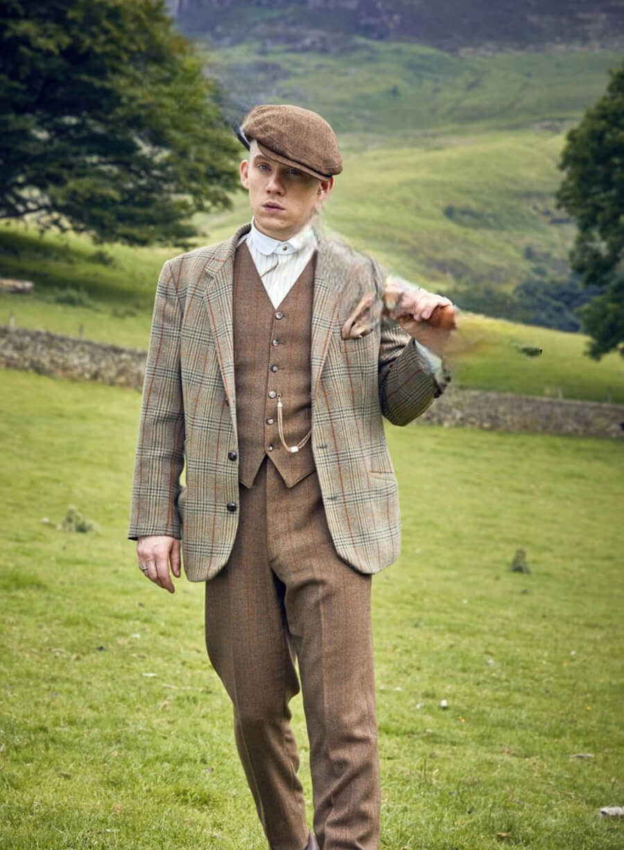 Harpoon John Shelby Inspired Beige Wool Jacket - Peaky Blinders Style
