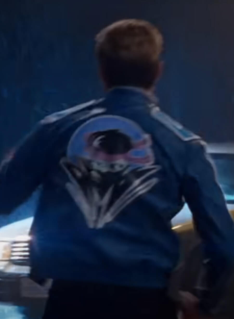 Harpoon Johnny Cage Inspired Blue Leather Jacket - Mortal Kombat II Style