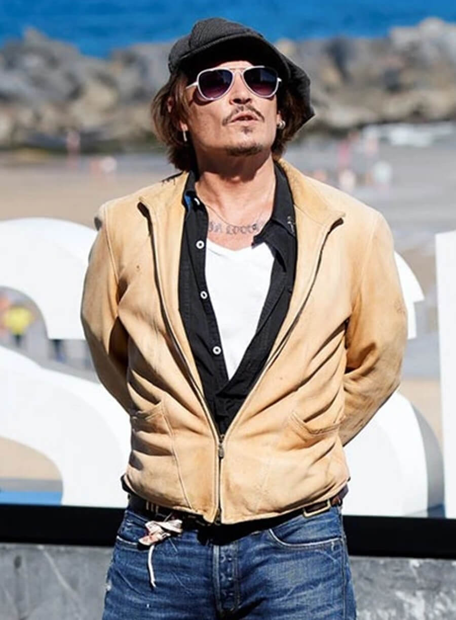 Harpoon Johnny Depp Inspired Light Brown Genuine Leather Leather Jacket