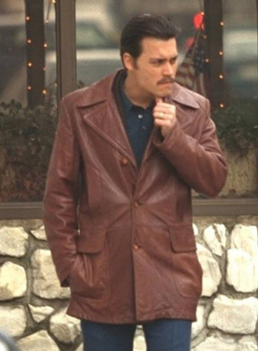 Harpoon Donnie Inspired Brown Real Leather Leather Jacket - Donnie Brasco Style