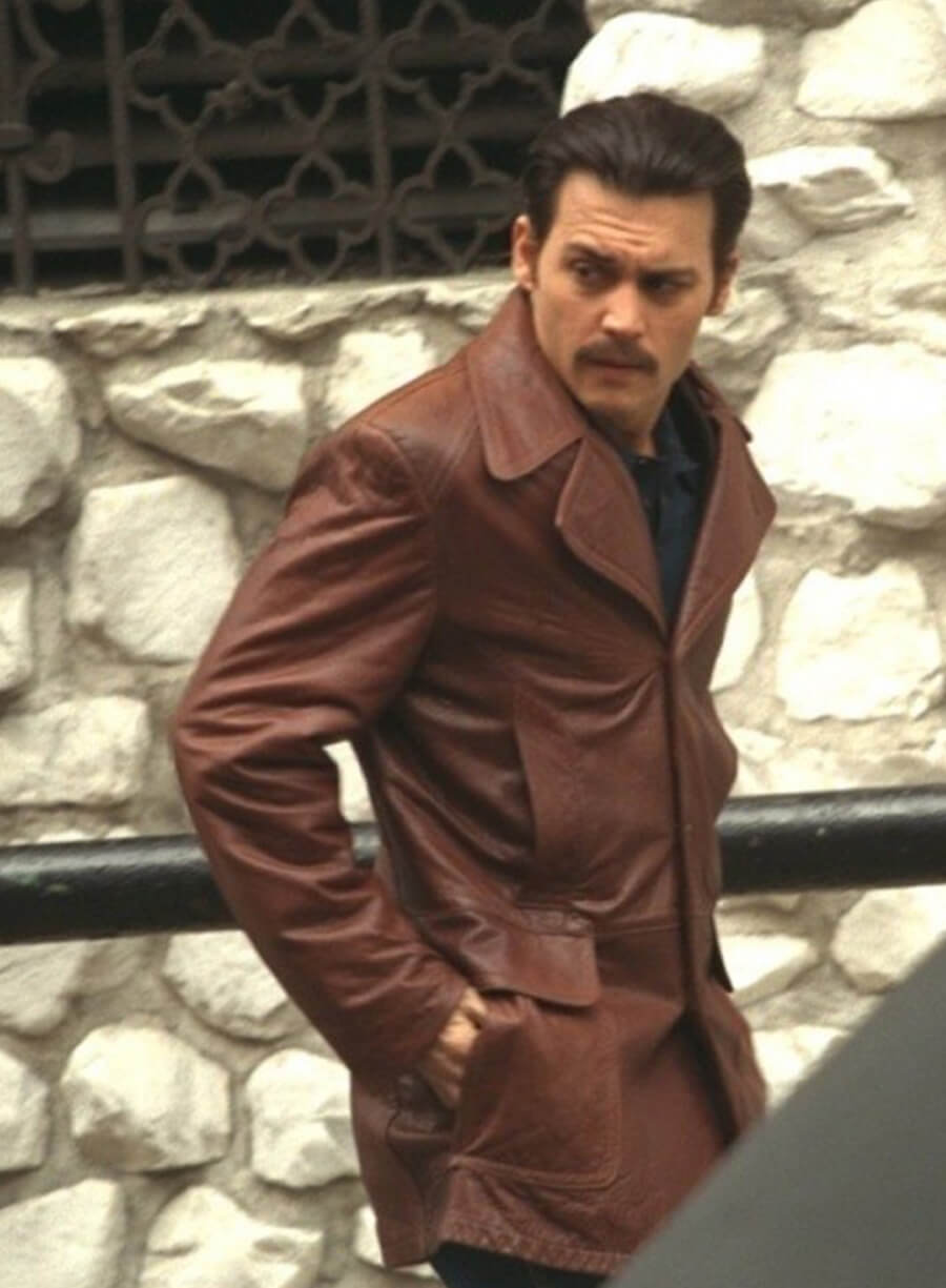 Harpoon Donnie Inspired Brown Real Leather Leather Jacket - Donnie Brasco Style