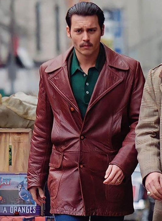 Harpoon Donnie Inspired Brown Real Leather Leather Jacket - Donnie Brasco Style