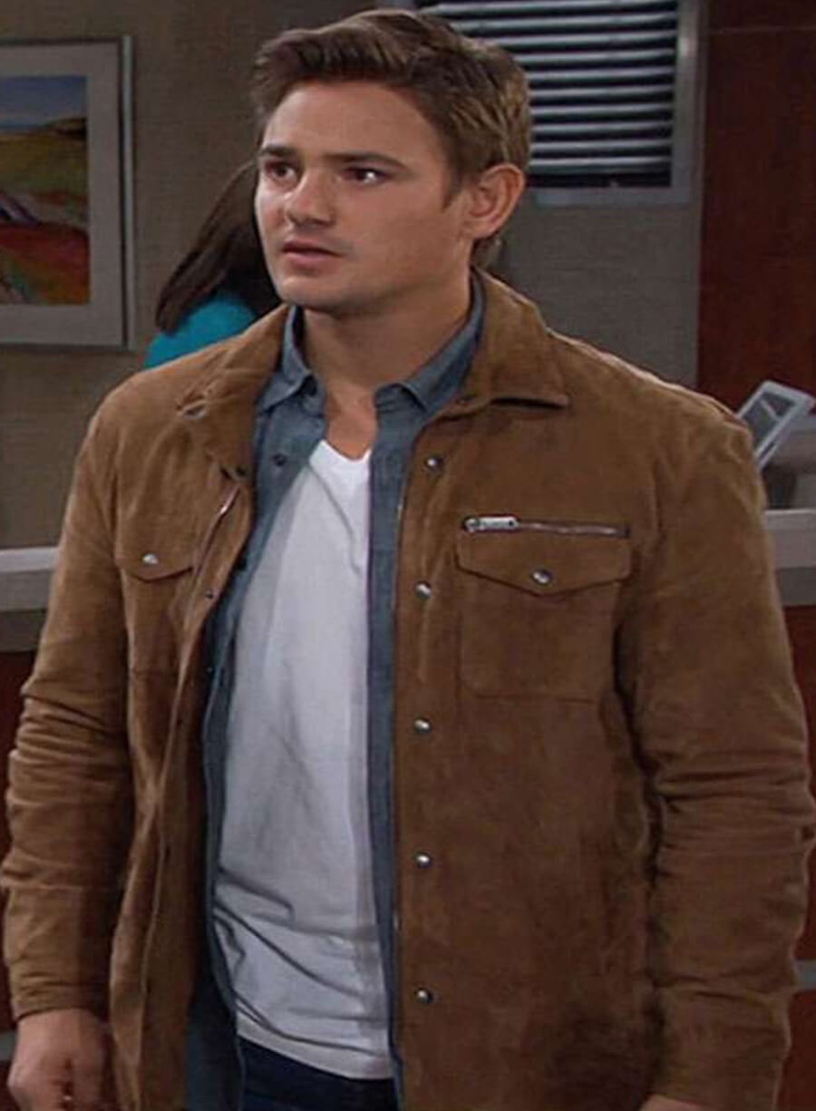 Harpoon Johnny DiMera Inspired Brown Leather Jacket - Days of Our Lives Style