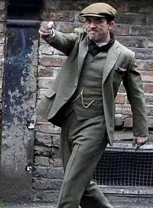 Harpoon Johnny Dogs Inspired Grey Wool Jacket - Peaky Blinders Style