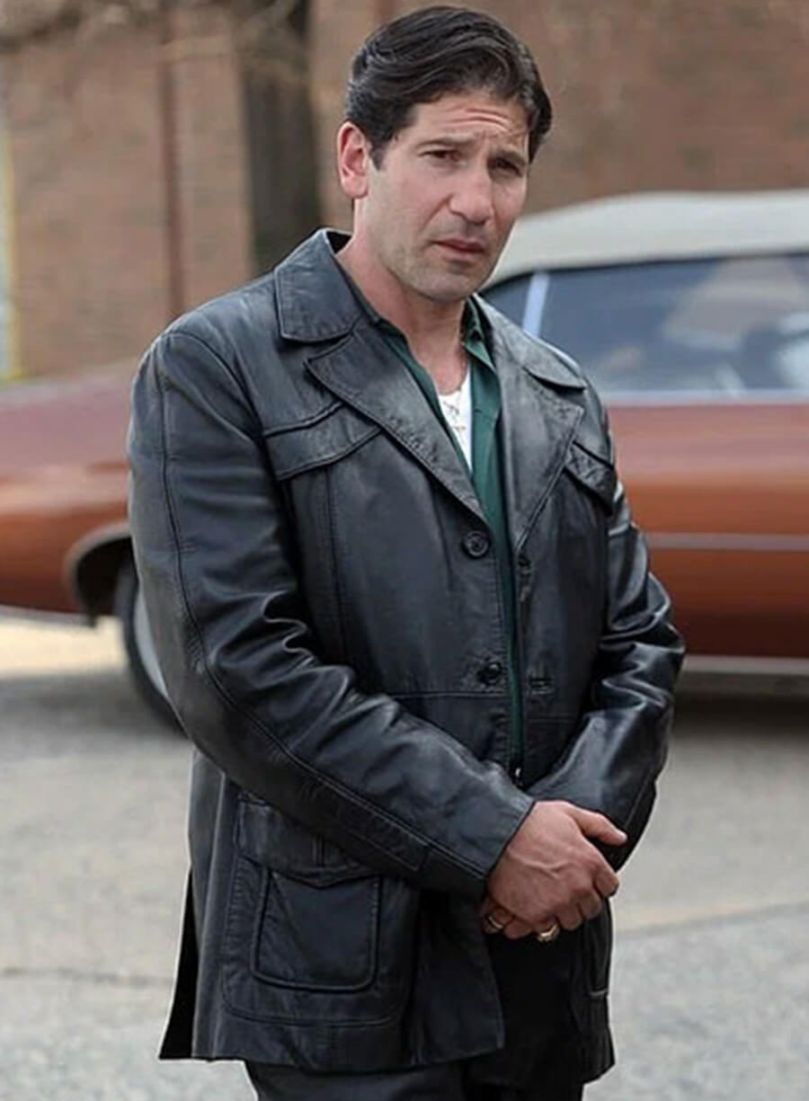 Harpoon Johnny Soprano Inspired Black Real Leather Coat - The Many Saints of Newark Style