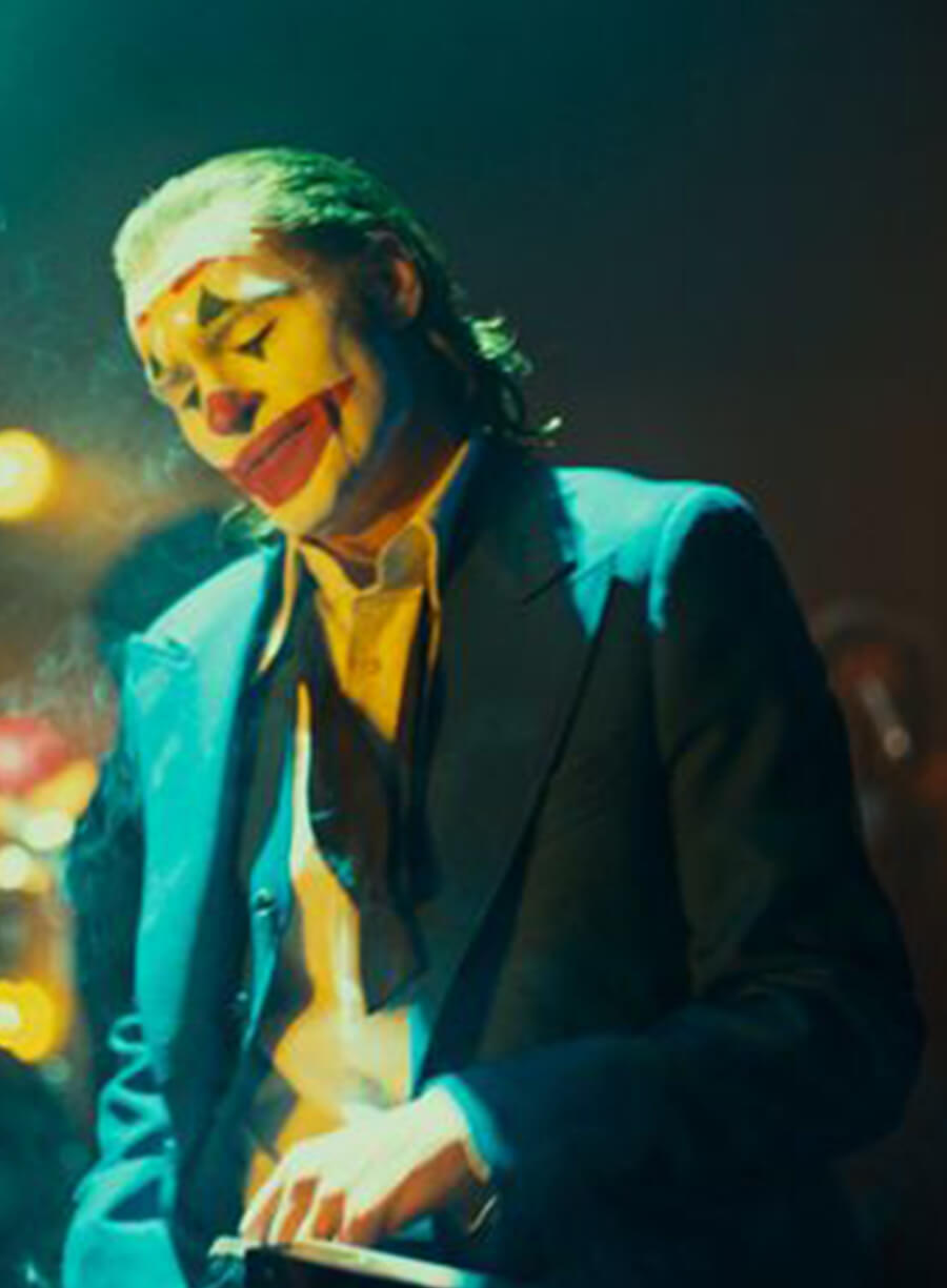 Harpoon Arthur Fleck Inspired Blue Suiting Fabric Leather Jacket - Joker: Folie � Deux Style