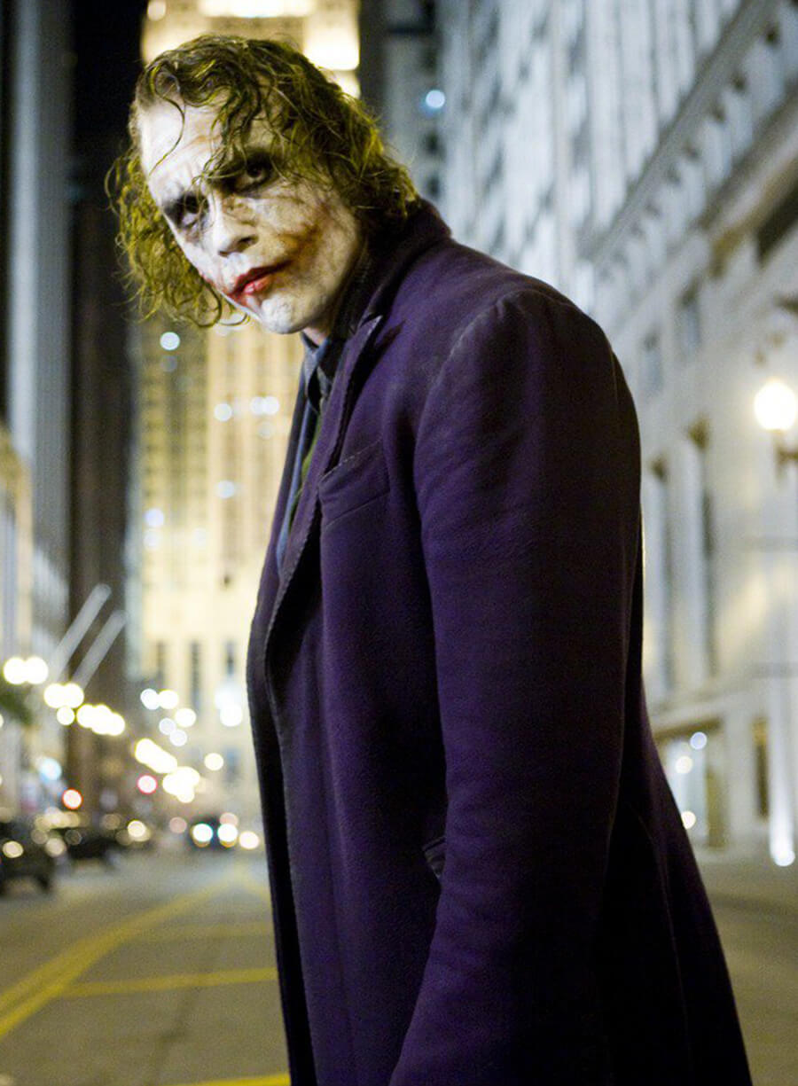 Harpoon Joker Inspired Purple Wool Fabric Coat - The Dark Knight Style