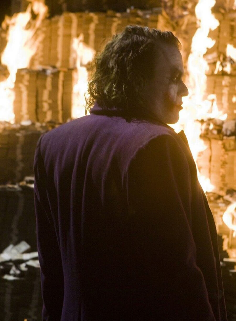 Harpoon Joker Inspired Purple Wool Fabric Coat - The Dark Knight Style
