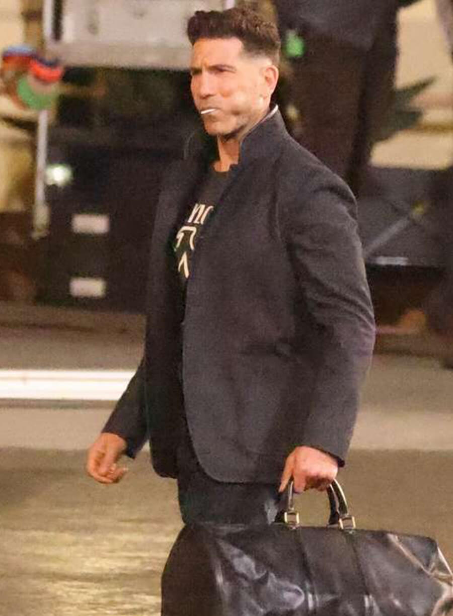 Harpoon Jon Bernthal Inspired Black Wool Fabric Wool Jacket - The Accountant 2 Style