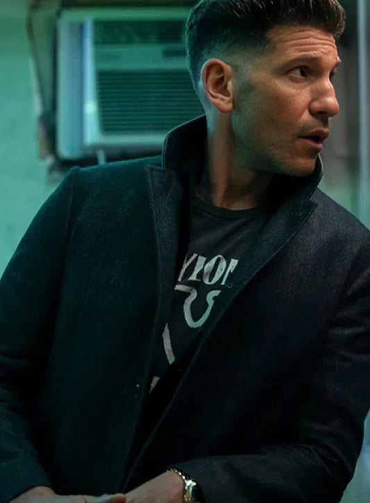 Harpoon Jon Bernthal Inspired Black Wool Fabric Wool Jacket - The Accountant 2 Style
