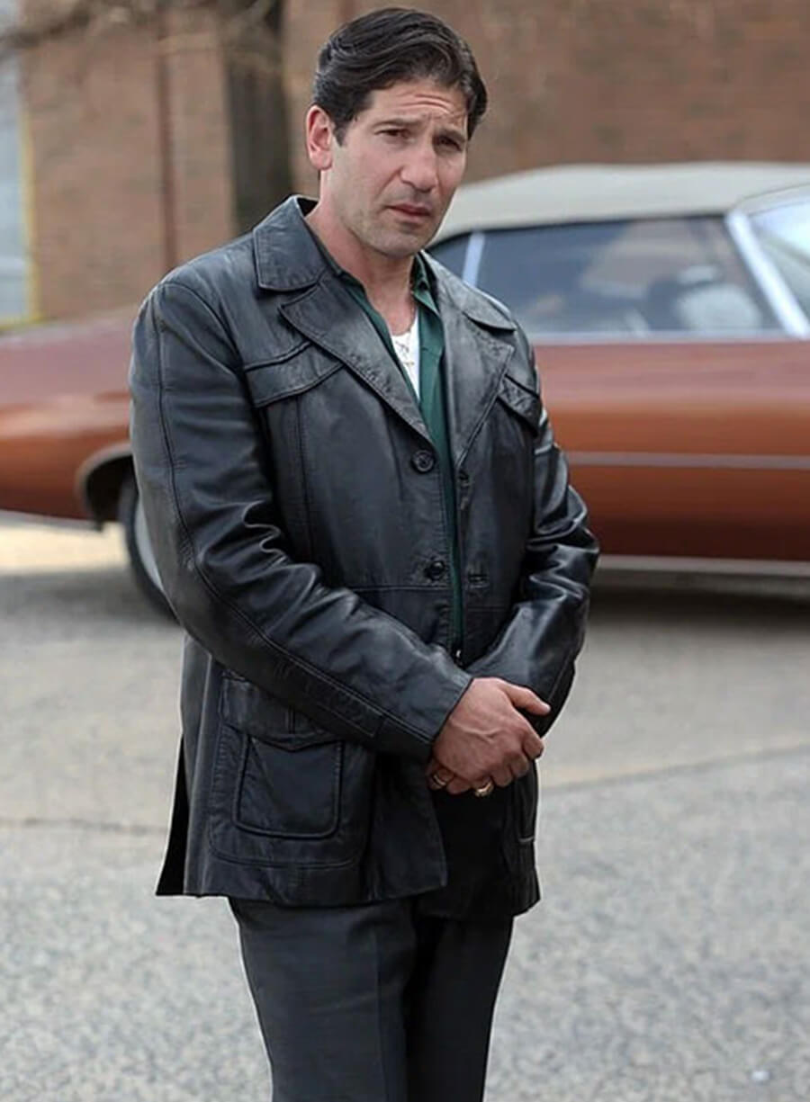 Harpoon Johnny Boy Soprano Inspired Black Real Leather Coat - The Many Saints of Newark Style