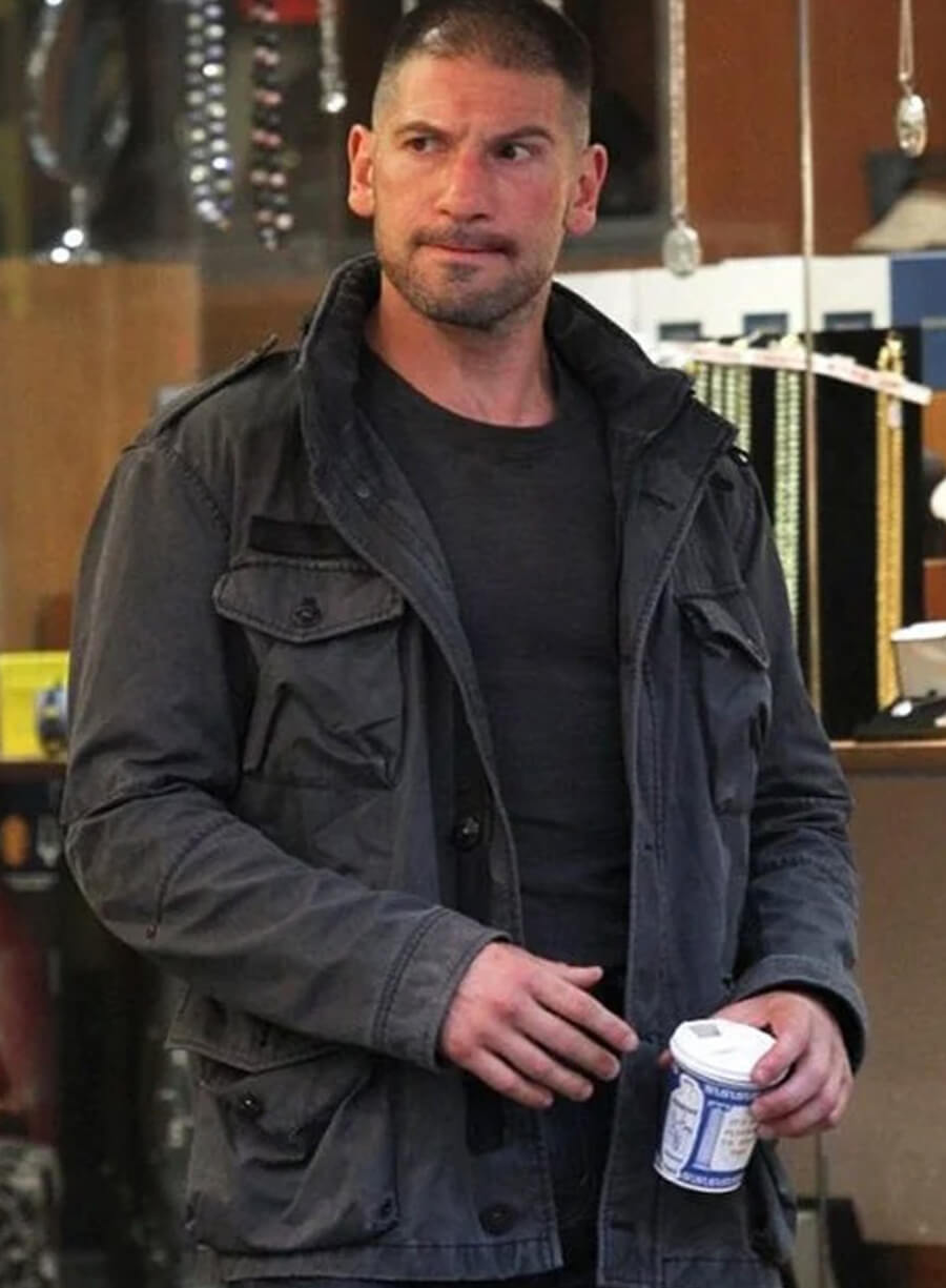 Harpoon Frank Castle Inspired Black Cotton Jacket - The Punisher Tv Series Style