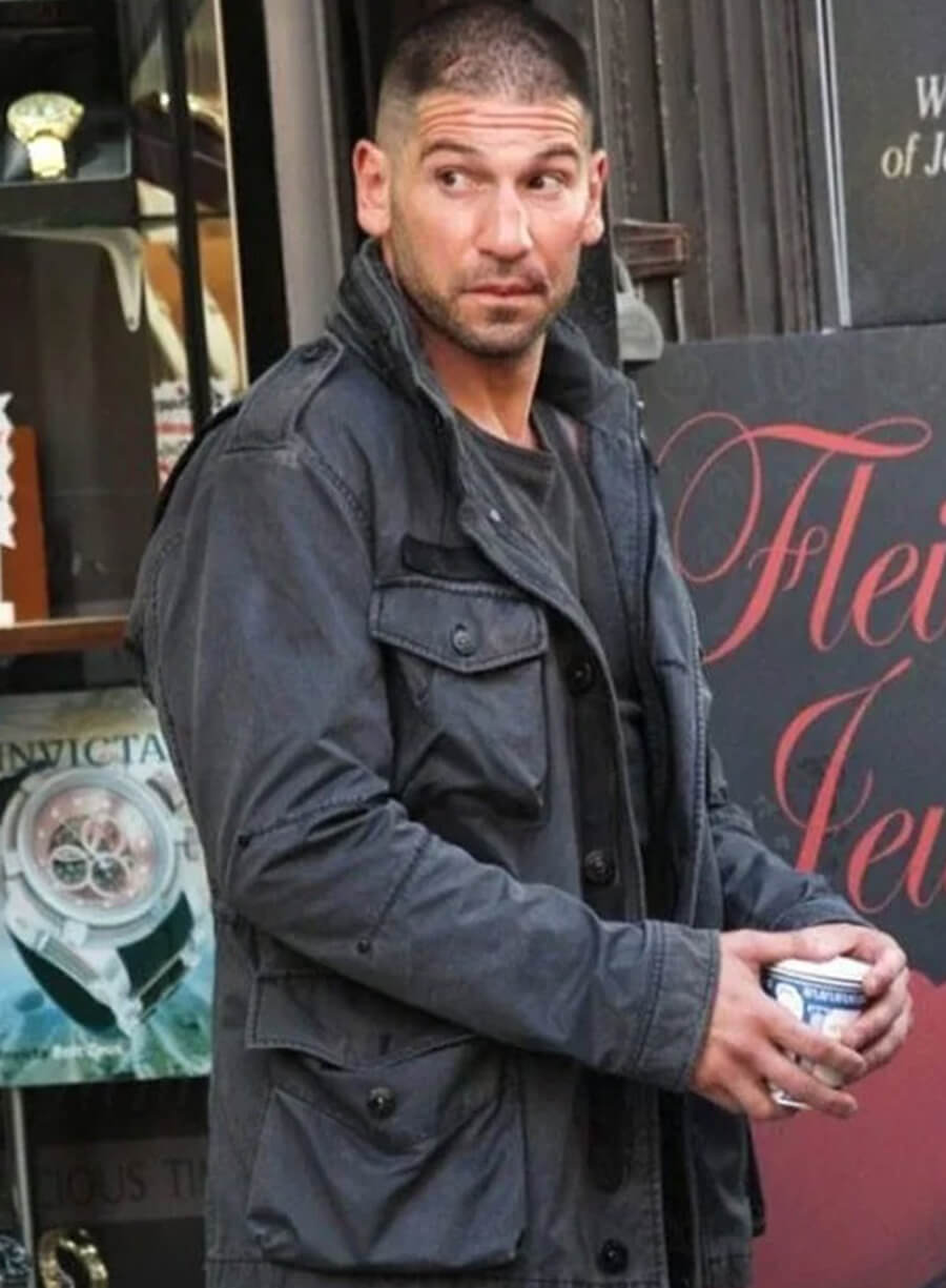 Harpoon Frank Castle Inspired Black Cotton Jacket - The Punisher Tv Series Style