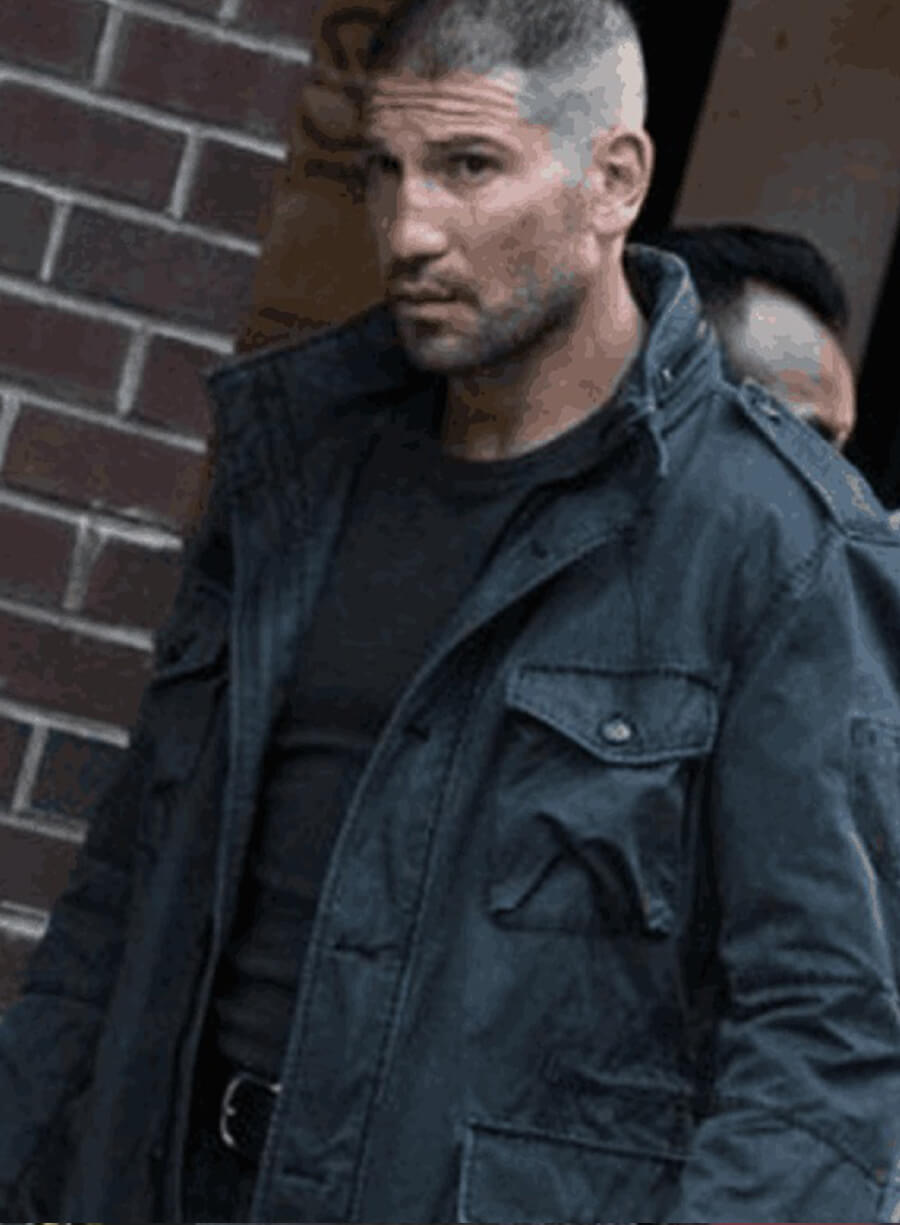 Harpoon Frank Castle Inspired Black Cotton Jacket - The Punisher Tv Series Style