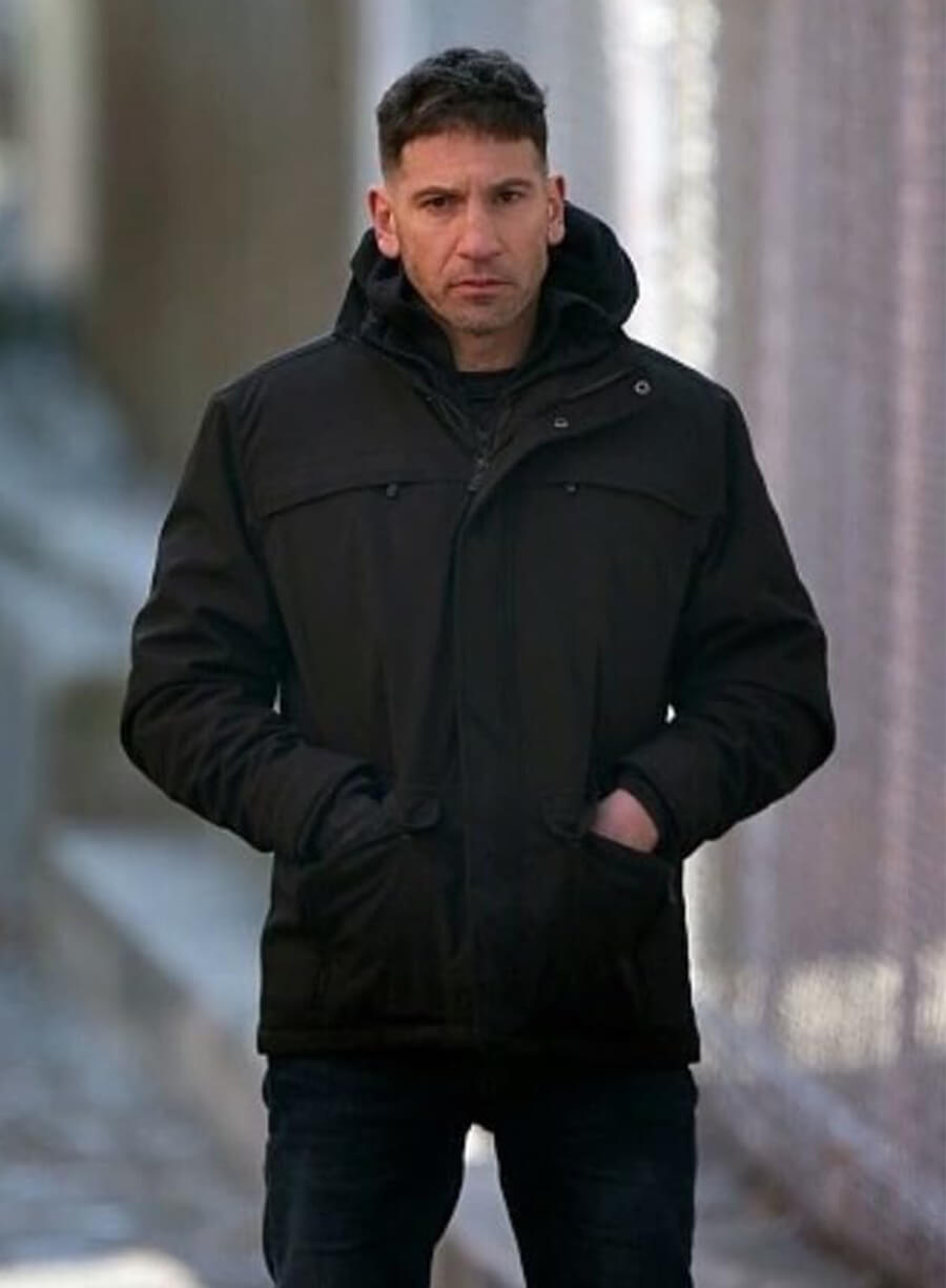 Harpoon Frank Castle Inspired Black Leather Jacket - The Punisher Tv Series Style