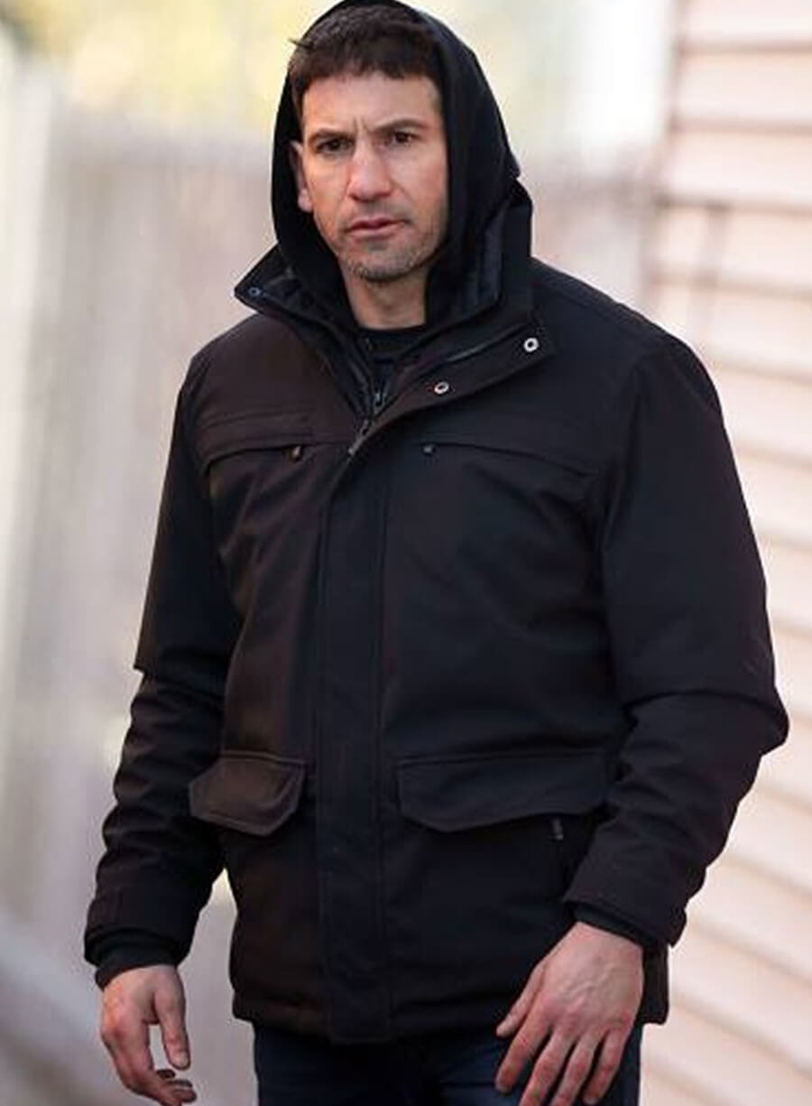 Harpoon Frank Castle Inspired Black Leather Jacket - The Punisher Tv Series Style